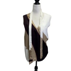 NWT Judith & Charles Camel Tan V-Neck Tank Top Size 4